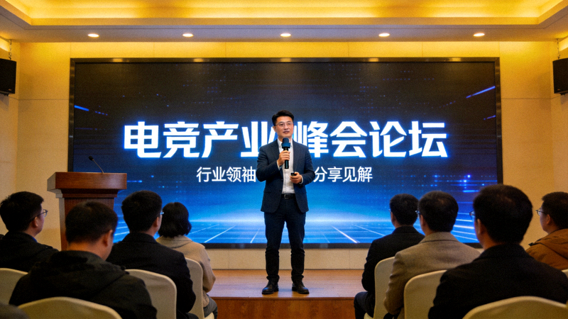 电竞产业峰会论坛 - 行业领袖在台上分享见解