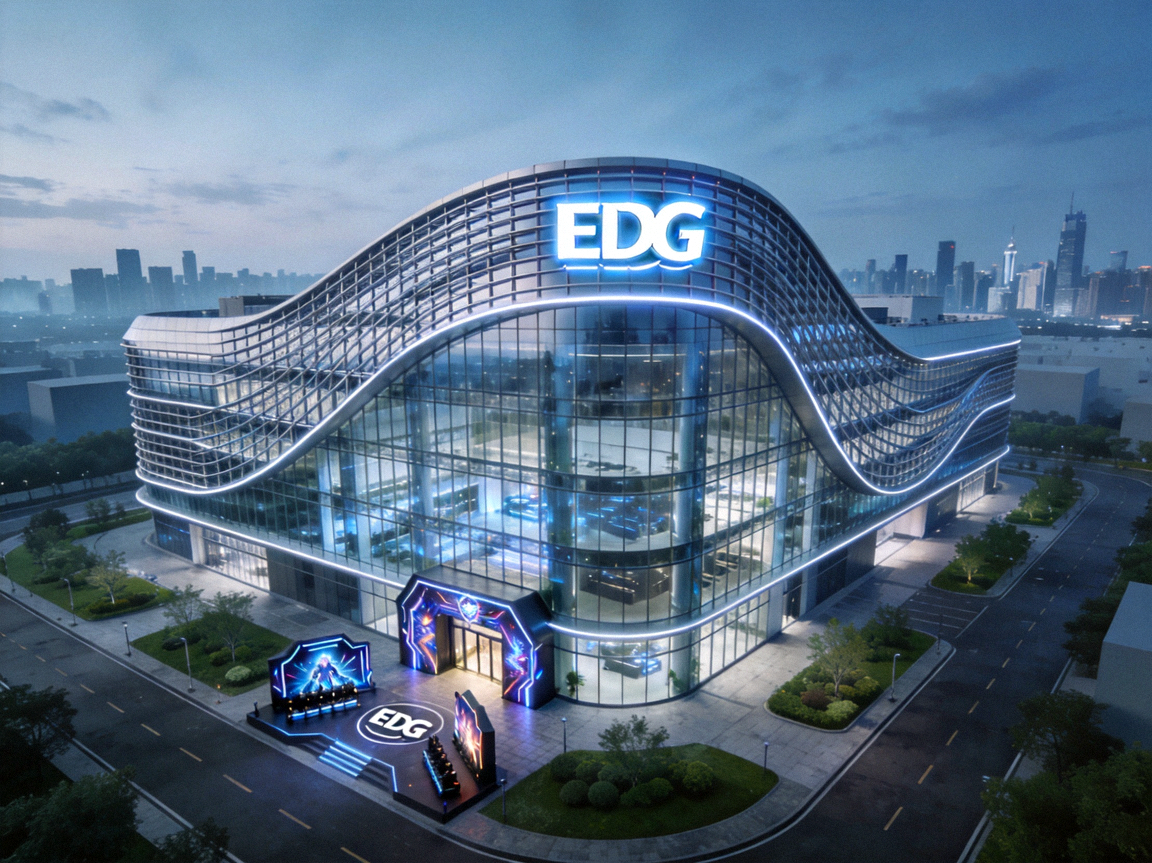 EDG电子竞技俱乐部基地外观 - 现代风格的建筑